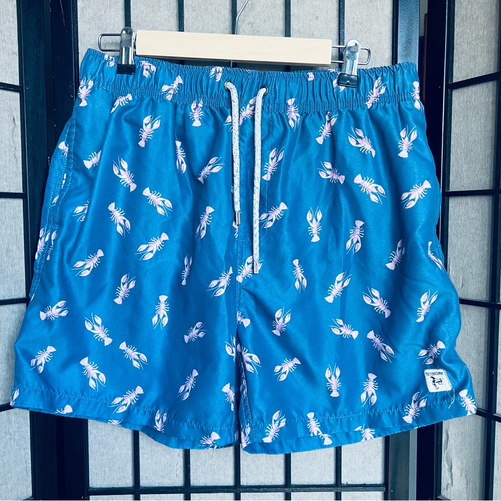 The Endless Summer Lobster Print Swim Trunks Sz L
